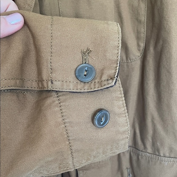 Orvis Tan Field Barn Chore Jacket with Dark Corduroy Collar Sz XL - Picture 7 of 11